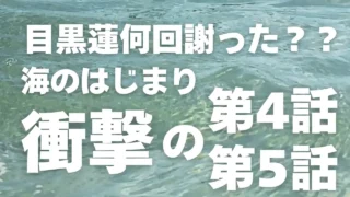 海のはじまり第4話と第5話で目黒蓮が謝った回数を数えてみたら別の意味で地獄見た