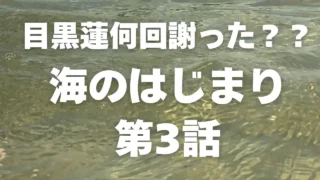 海のはじまり第３話で目黒連は何回謝った？謝りすぎて津野くんから鬼クレーム！！